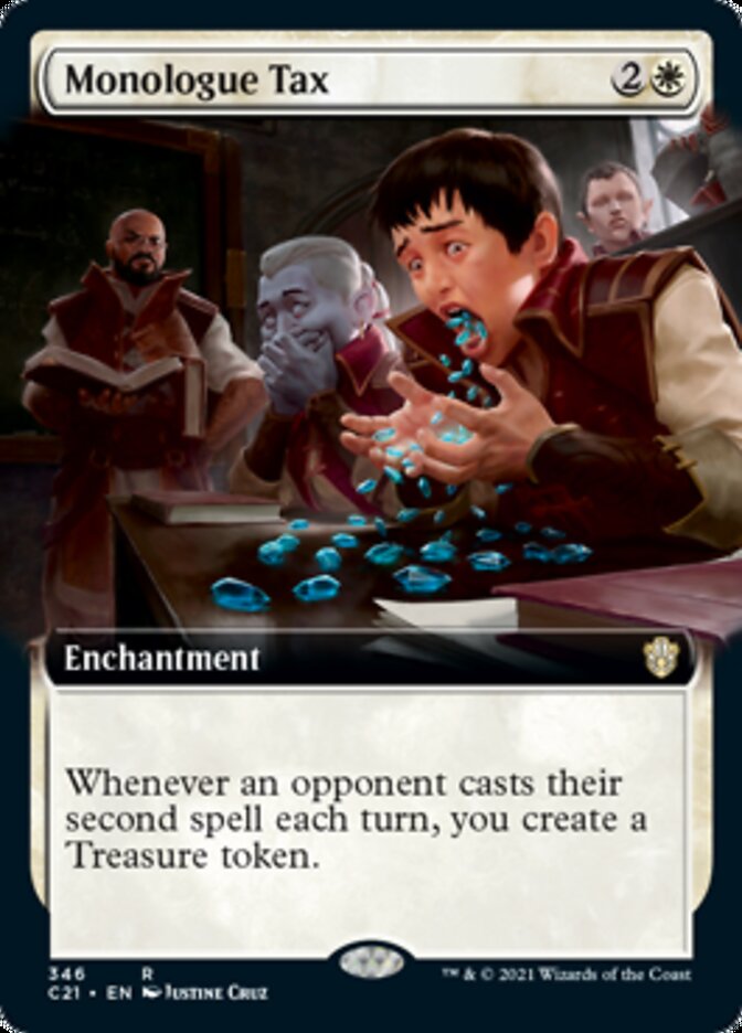 Monologue Tax (Extended Art) [Commander 2021] | Jomio and Rueliete's Cards and Comics