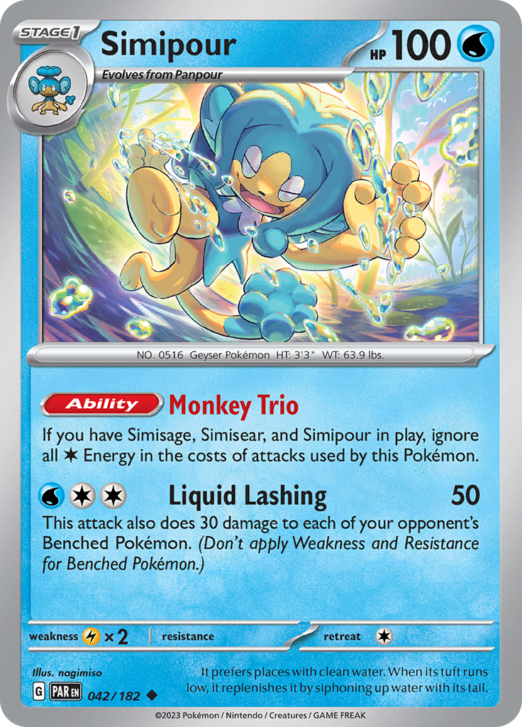 Simipour (042/182) [Scarlet & Violet: Paradox Rift] | Jomio and Rueliete's Cards and Comics