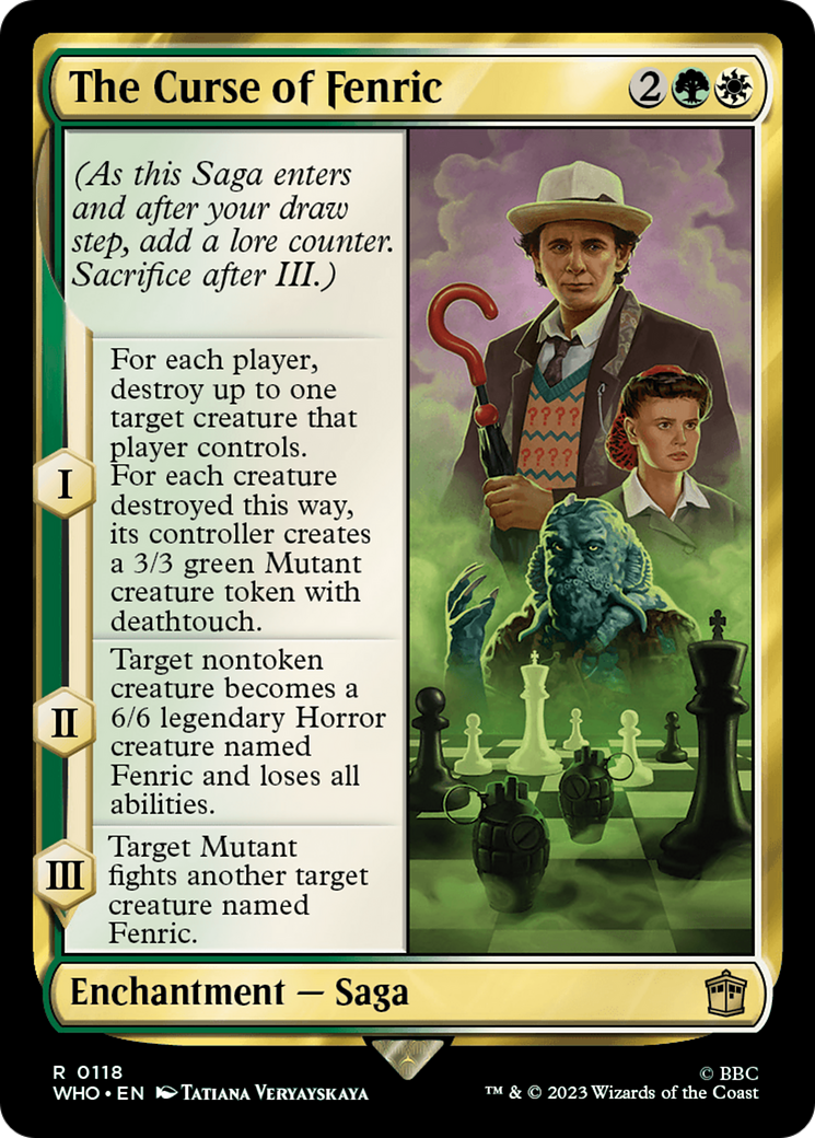 The Curse of Fenric [Doctor Who] | Jomio and Rueliete's Cards and Comics
