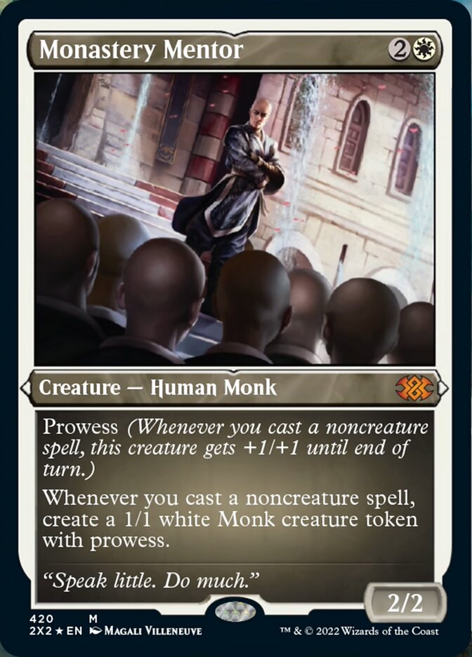 Monastery Mentor (Foil Etched) [Double Masters 2022] | Jomio and Rueliete's Cards and Comics