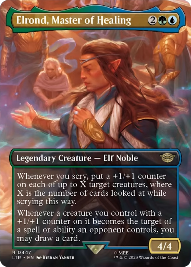 Elrond, Master of Healing (Borderless Alternate Art) [The Lord of the Rings: Tales of Middle-Earth] | Jomio and Rueliete's Cards and Comics