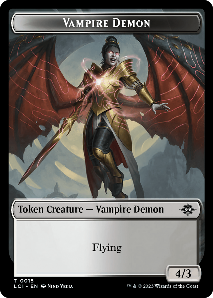 Vampire Demon Token [The Lost Caverns of Ixalan Tokens] | Jomio and Rueliete's Cards and Comics