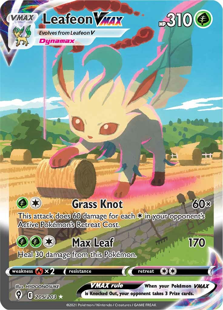 Leafeon VMAX (205/203) [Sword & Shield: Evolving Skies] | Jomio and Rueliete's Cards and Comics