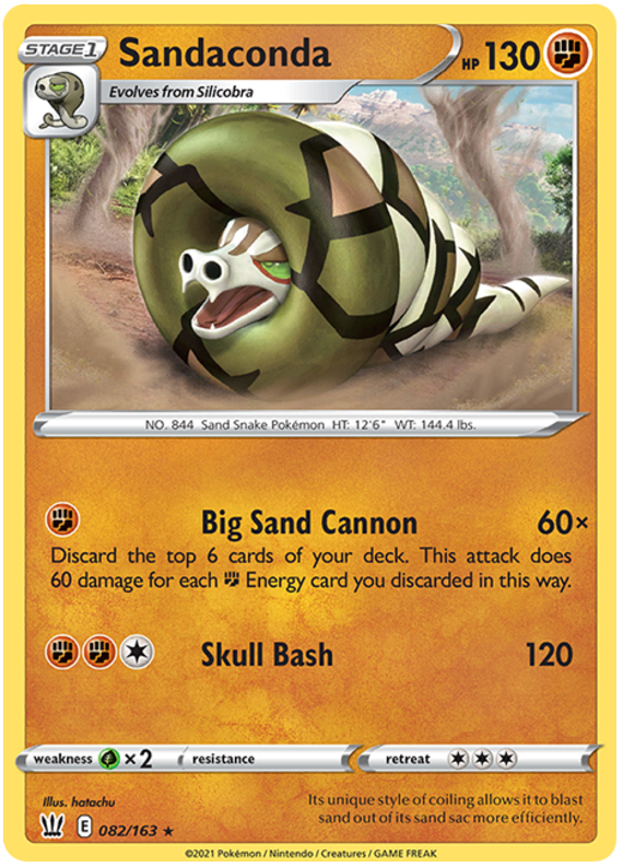 Sandaconda (082/163) [Sword & Shield: Battle Styles] | Jomio and Rueliete's Cards and Comics