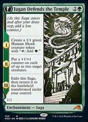 Jugan Defends the Temple // Remnant of the Rising Star (Showcase Soft Glow) [Kamigawa: Neon Dynasty] | Jomio and Rueliete's Cards and Comics