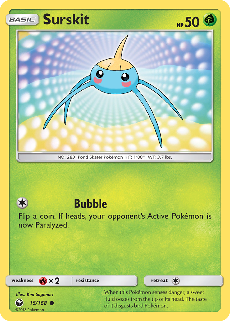 Surskit (15/168) [Sun & Moon: Celestial Storm] | Jomio and Rueliete's Cards and Comics