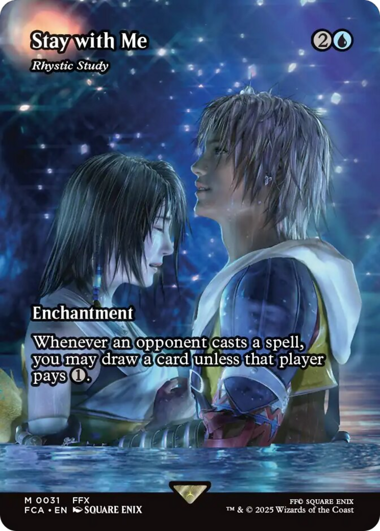 Stay with Me - Rhystic Study (Showcase) [FINAL FANTASY : Through the Ages] | Jomio and Rueliete's Cards and Comics