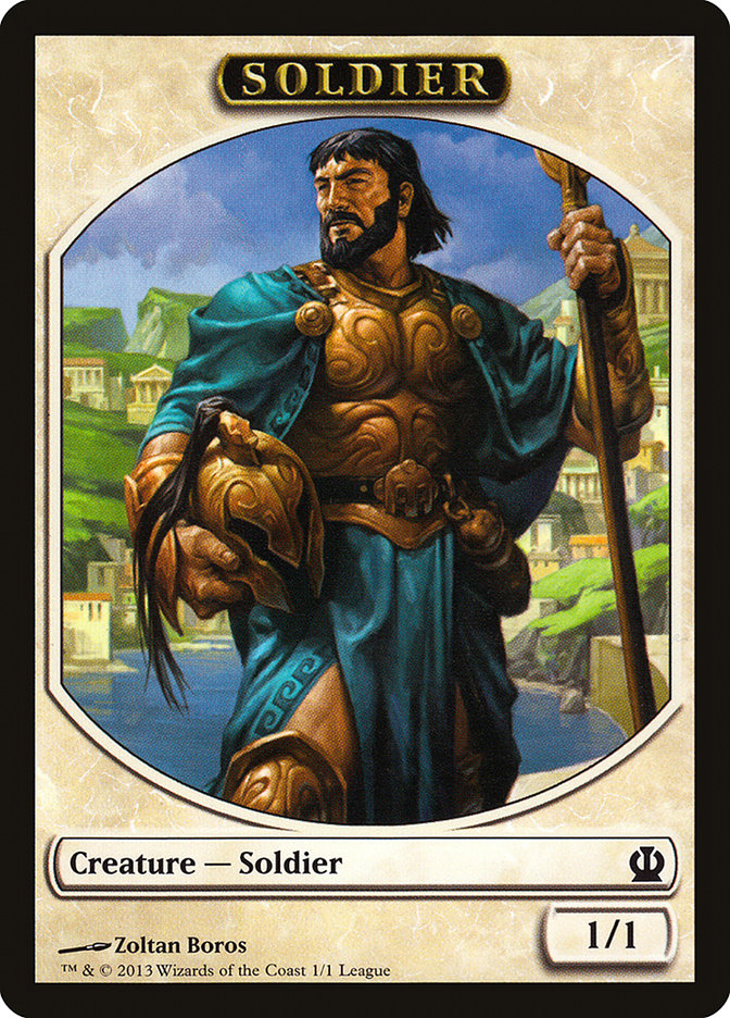 Soldier Token (Zoltan Boros) [League Tokens 2013] | Jomio and Rueliete's Cards and Comics