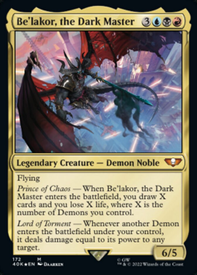 Be'lakor, the Dark Master [Warhammer 40,000] | Jomio and Rueliete's Cards and Comics