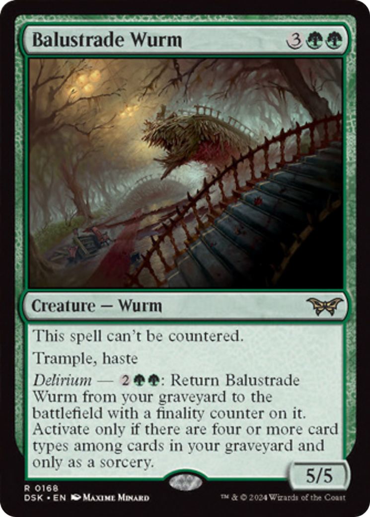 Balustrade Wurm [Duskmourn: House of Horror] | Jomio and Rueliete's Cards and Comics