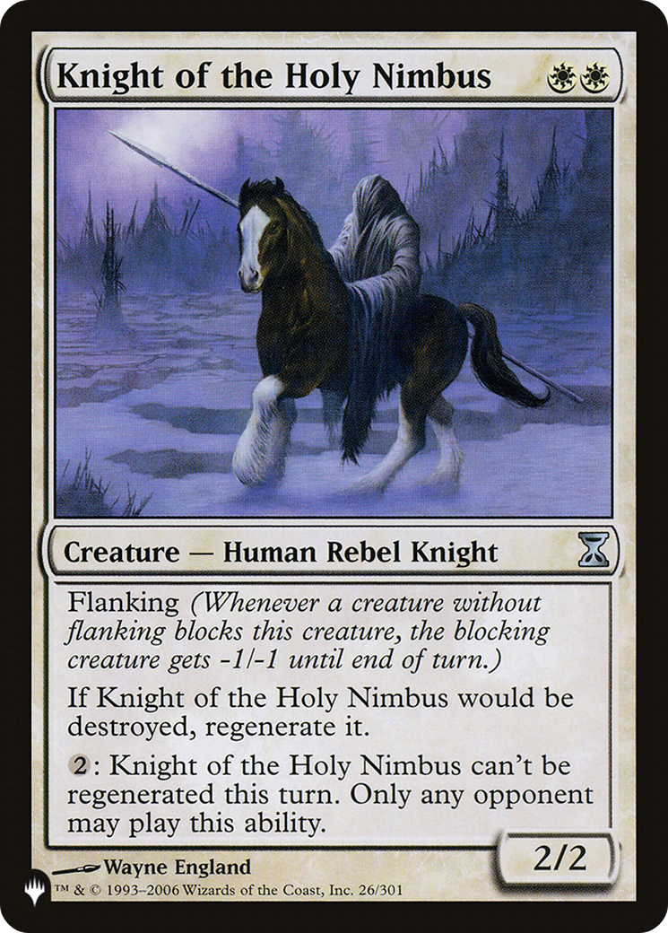 Knight of the Holy Nimbus [The List] | Jomio and Rueliete's Cards and Comics