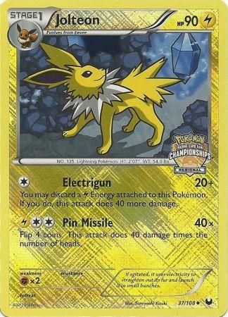 Jolteon (37/108) (Regional Championship) [League & Championship Cards] | Jomio and Rueliete's Cards and Comics