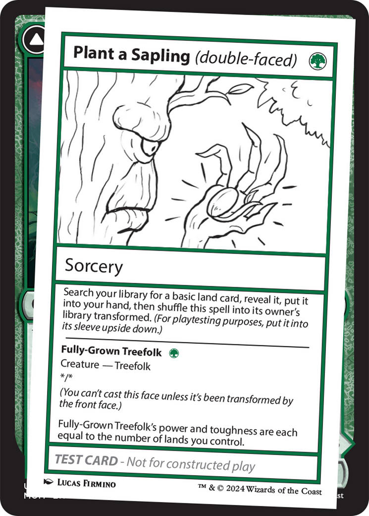 Plant a Sapling (double-faced) [Mystery Booster 2 Playtest Cards] | Jomio and Rueliete's Cards and Comics