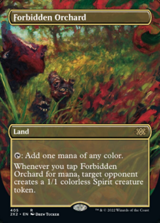 Forbidden Orchard (Borderless Alternate Art) [Double Masters 2022] | Jomio and Rueliete's Cards and Comics