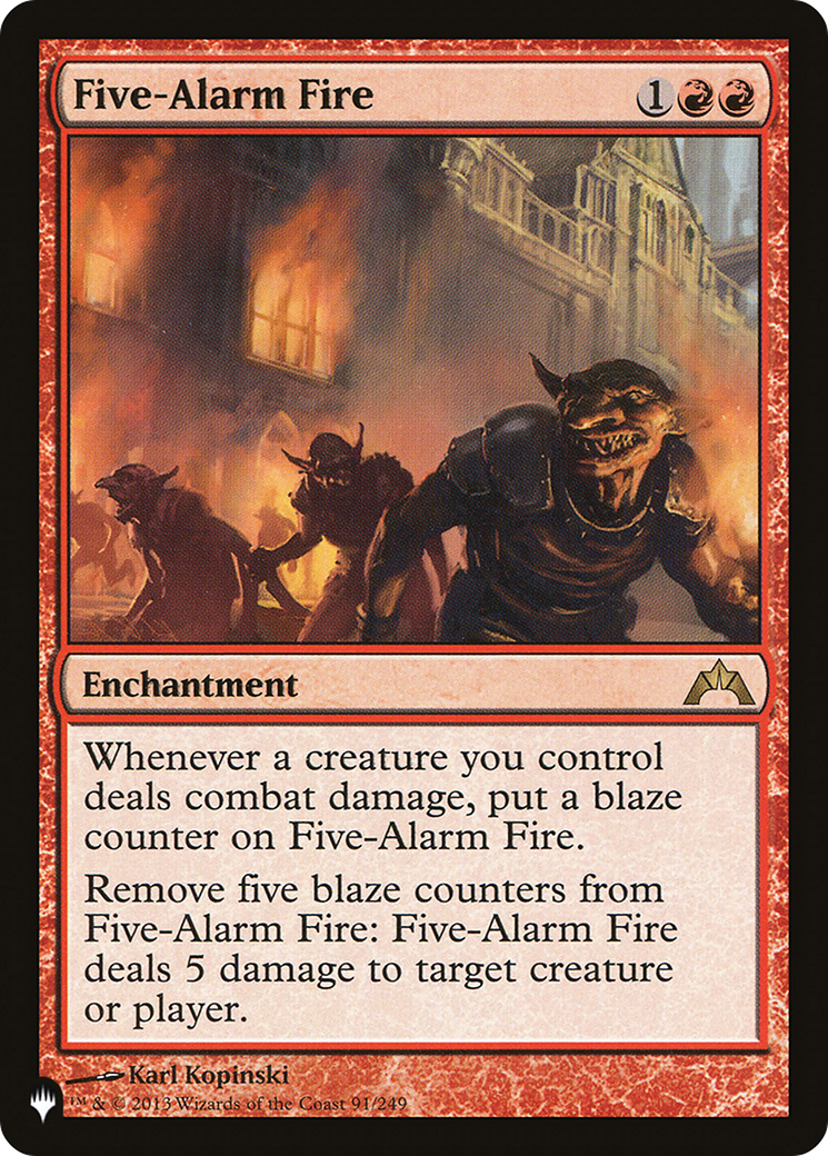Five-Alarm Fire [The List] | Jomio and Rueliete's Cards and Comics