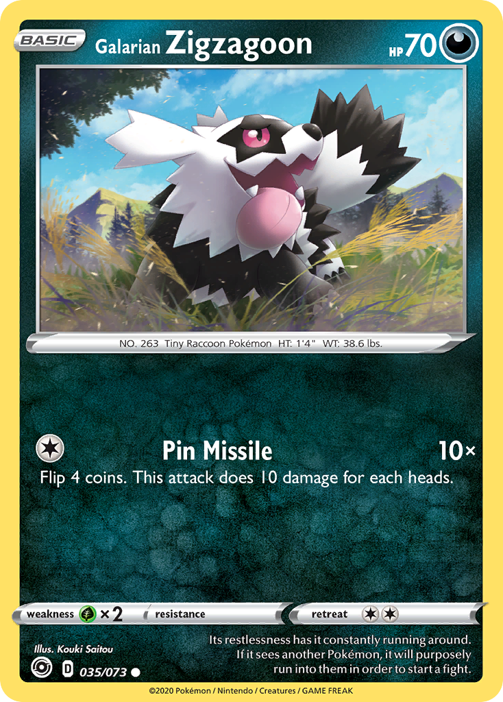 Galarian Zigzagoon (035/073) [Sword & Shield: Champion's Path] | Jomio and Rueliete's Cards and Comics