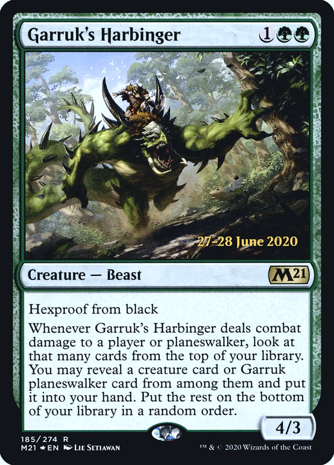 Garruk's Harbinger [Core Set 2021 Prerelease Promos] | Jomio and Rueliete's Cards and Comics