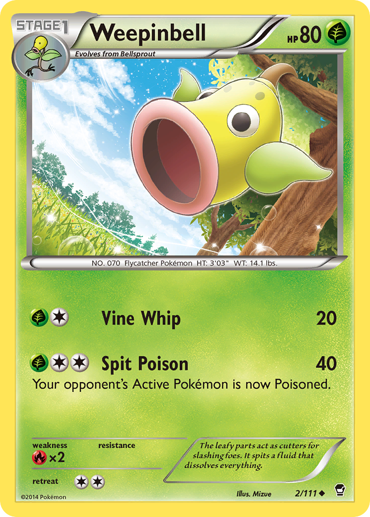 Weepinbell (2/111) [XY: Furious Fists] | Jomio and Rueliete's Cards and Comics