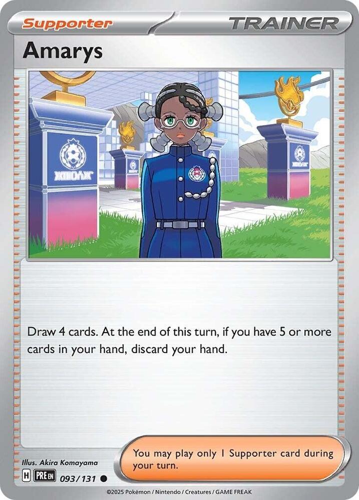 Amarys (093/131) [Scarlet & Violet: Prismatic Evolutions] | Jomio and Rueliete's Cards and Comics