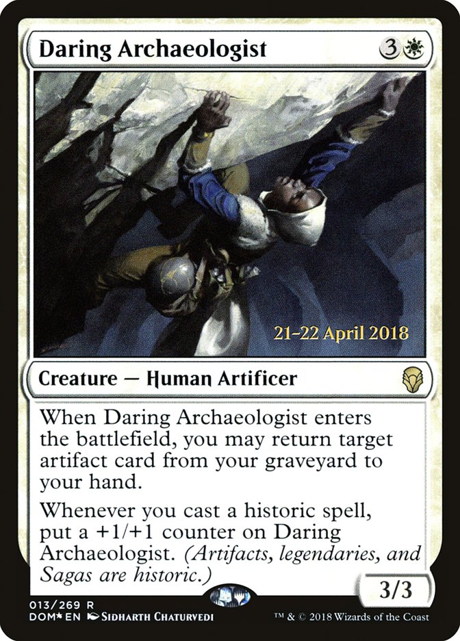 Daring Archaeologist [Dominaria Prerelease Promos] | Jomio and Rueliete's Cards and Comics