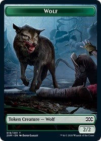 Wolf // Golem Double-Sided Token [Double Masters Tokens] | Jomio and Rueliete's Cards and Comics