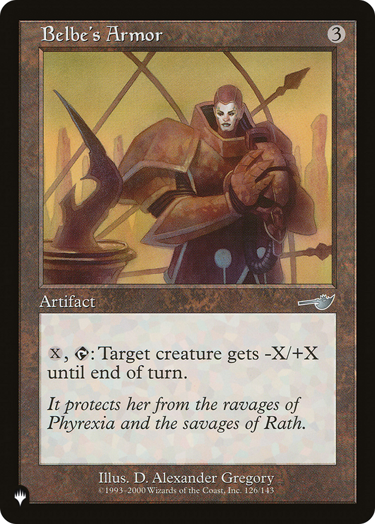 Belbe's Armor [The List] | Jomio and Rueliete's Cards and Comics