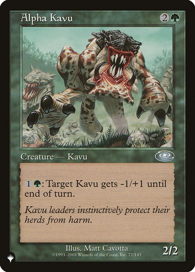 Alpha Kavu [The List] | Jomio and Rueliete's Cards and Comics