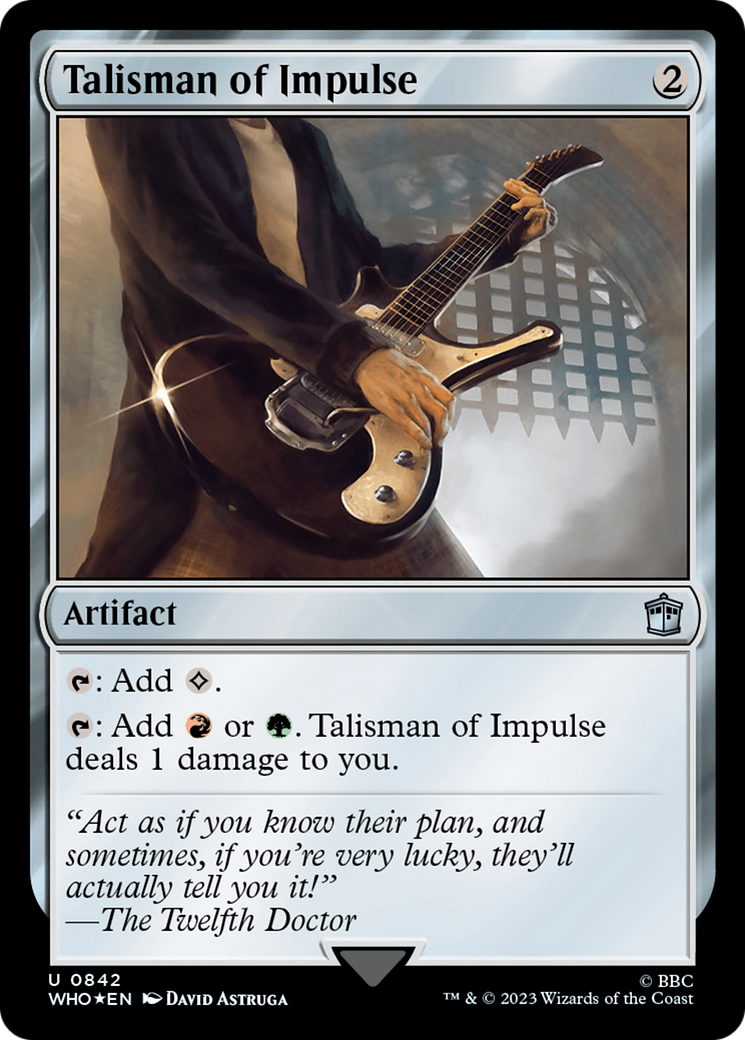 Talisman of Impulse (Surge Foil) [Doctor Who] | Jomio and Rueliete's Cards and Comics