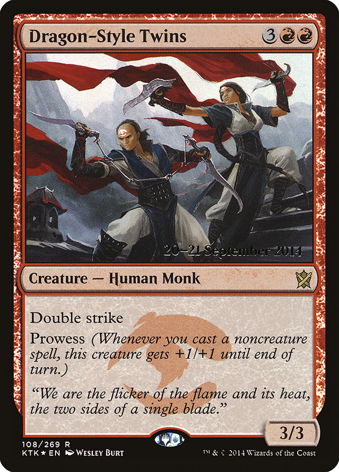 Dragon-Style Twins [Khans of Tarkir Prerelease Promos] | Jomio and Rueliete's Cards and Comics