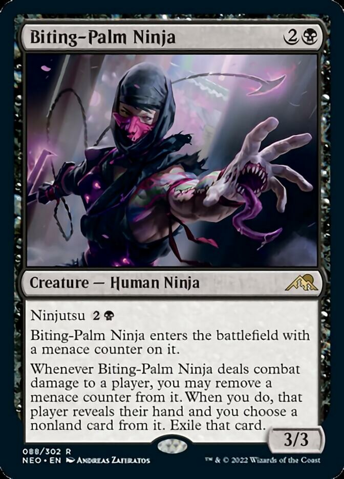 Biting-Palm Ninja [Kamigawa: Neon Dynasty] | Jomio and Rueliete's Cards and Comics