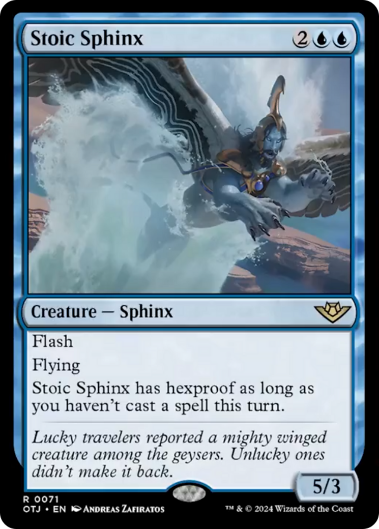 Stoic Sphinx [Outlaws of Thunder Junction] | Jomio and Rueliete's Cards and Comics
