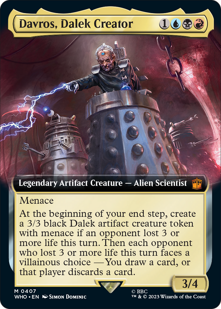 Davros, Dalek Creator (Extended Art) [Doctor Who] | Jomio and Rueliete's Cards and Comics