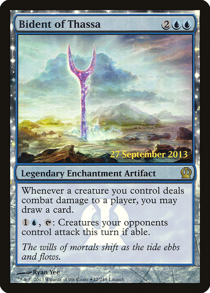 Bident of Thassa (Prerelease) [Theros Promos] | Jomio and Rueliete's Cards and Comics