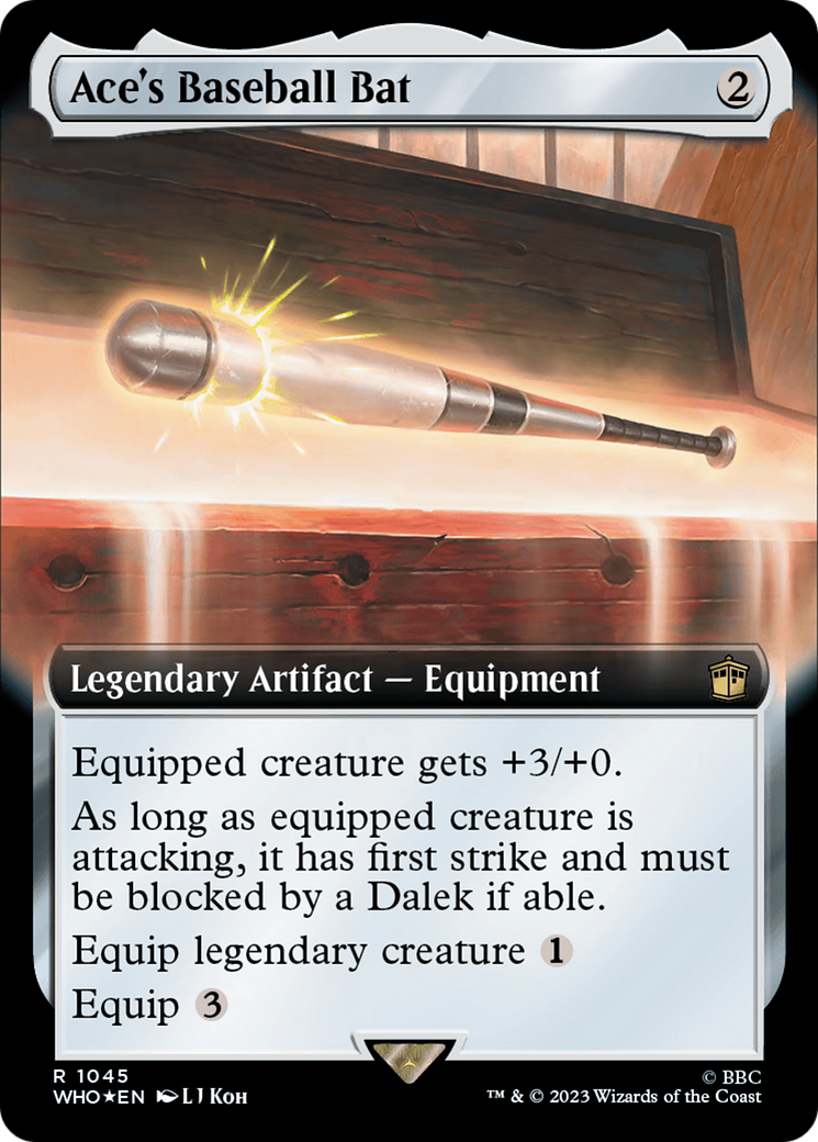 Ace's Baseball Bat (Extended Art) (Surge Foil) [Doctor Who] | Jomio and Rueliete's Cards and Comics