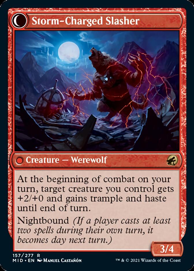 Reckless Stormseeker // Storm-Charged Slasher [Innistrad: Midnight Hunt] | Jomio and Rueliete's Cards and Comics