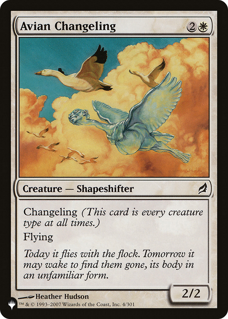 Avian Changeling [The List] | Jomio and Rueliete's Cards and Comics
