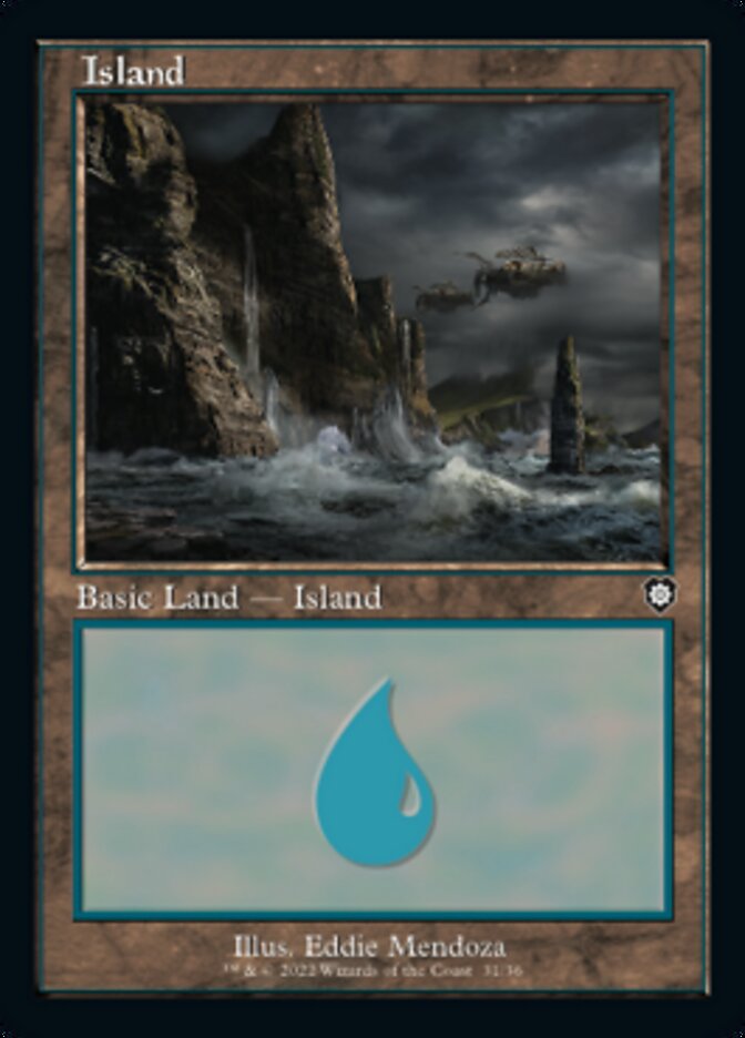 Island (031) (Retro) [The Brothers' War Commander] | Jomio and Rueliete's Cards and Comics