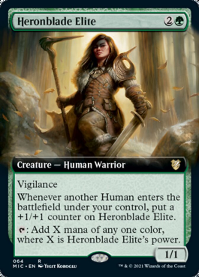 Heronblade Elite (Extended Art) [Innistrad: Midnight Hunt Commander] | Jomio and Rueliete's Cards and Comics