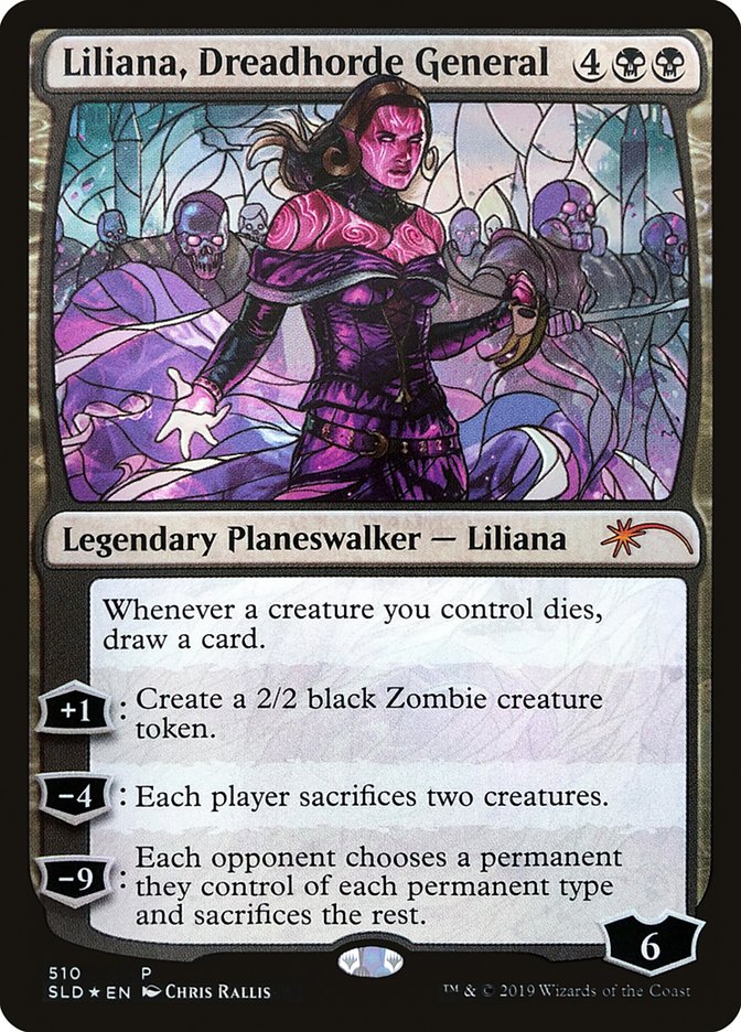 Liliana, Dreadhorde General (Stained Glass) [Secret Lair Drop Promos] | Jomio and Rueliete's Cards and Comics