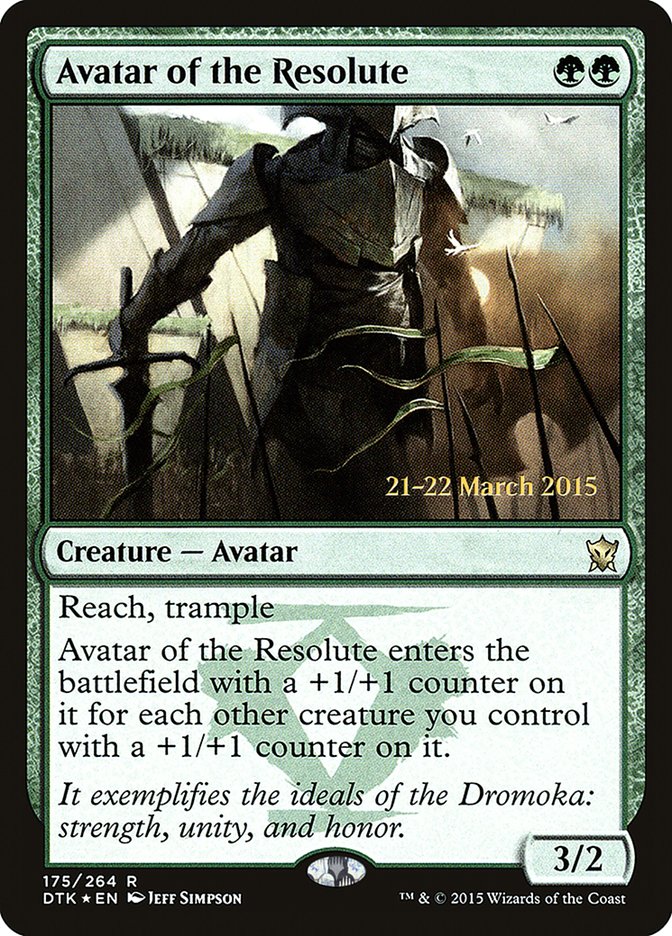 Avatar of the Resolute [Dragons of Tarkir Prerelease Promos] | Jomio and Rueliete's Cards and Comics