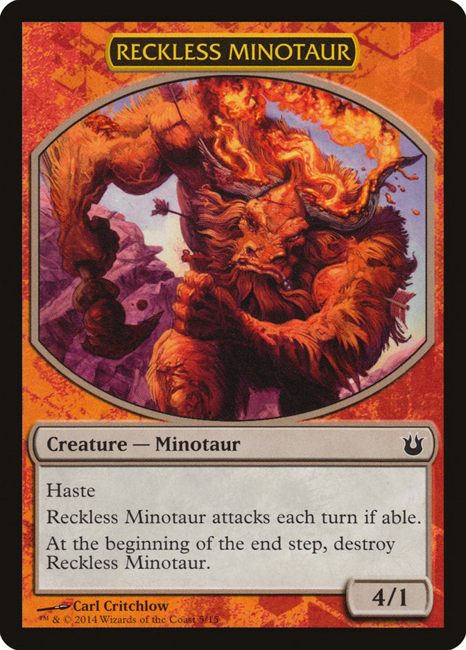 Reckless Minotaur [Born of the Gods Battle the Horde] | Jomio and Rueliete's Cards and Comics