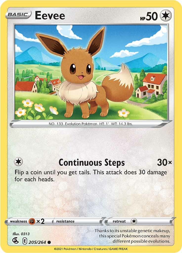 Eevee (205/264) [Sword & Shield: Fusion Strike] | Jomio and Rueliete's Cards and Comics