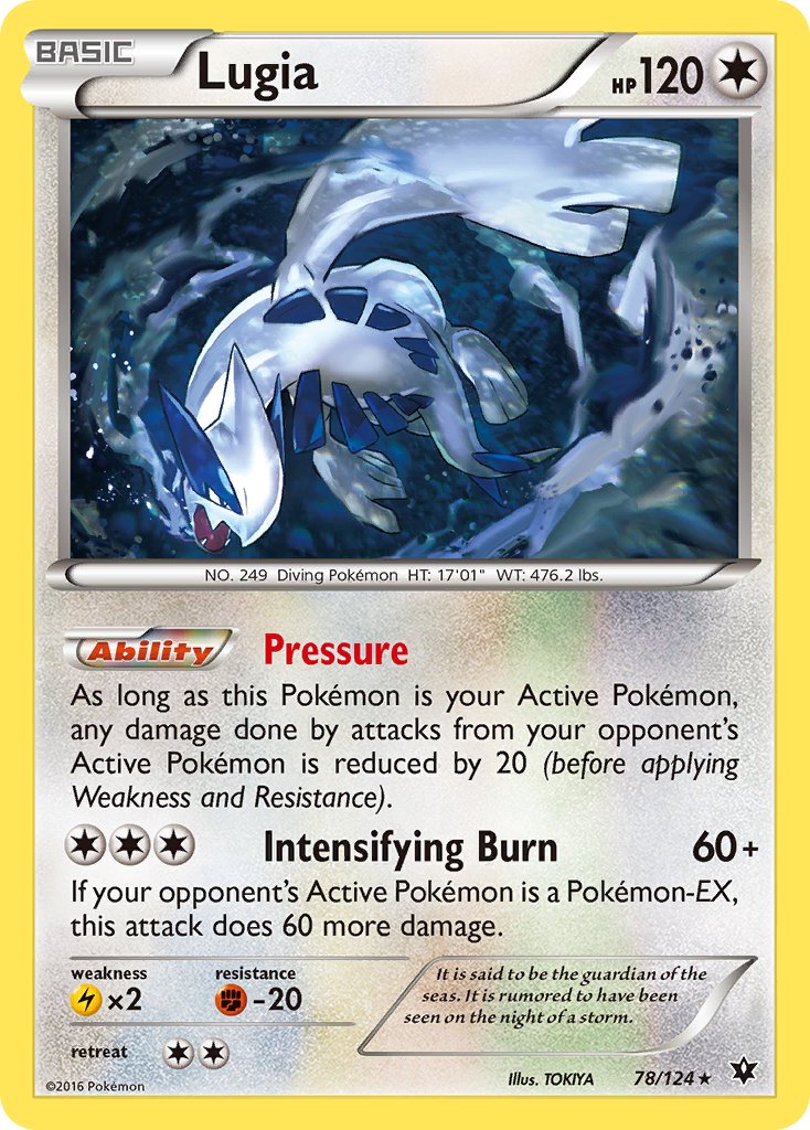 Lugia (78/124) (Theme Deck Exclusive) [XY: Fates Collide] | Jomio and Rueliete's Cards and Comics