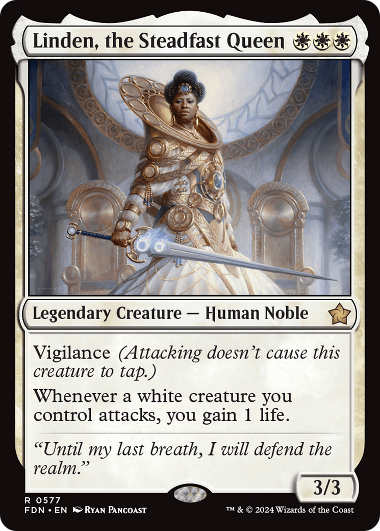 Linden, the Steadfast Queen [Foundations] | Jomio and Rueliete's Cards and Comics