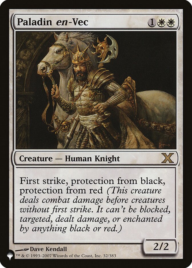 Paladin en-Vec [The List] | Jomio and Rueliete's Cards and Comics