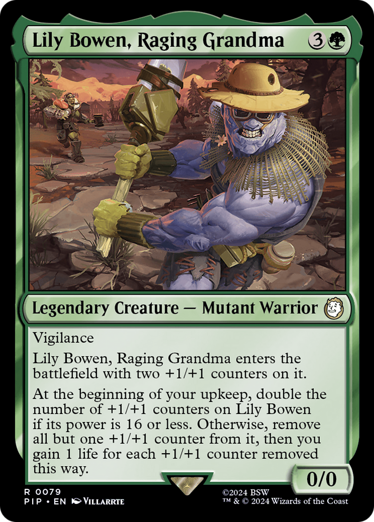 Lily Bowen, Raging Grandma [Fallout] | Jomio and Rueliete's Cards and Comics