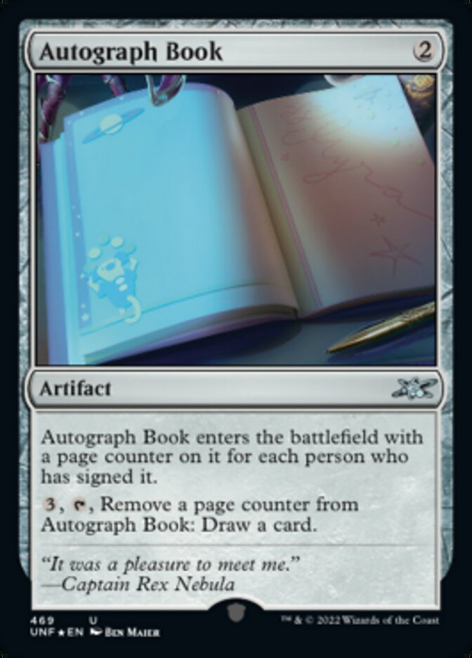 Autograph Book (Galaxy Foil) [Unfinity] | Jomio and Rueliete's Cards and Comics