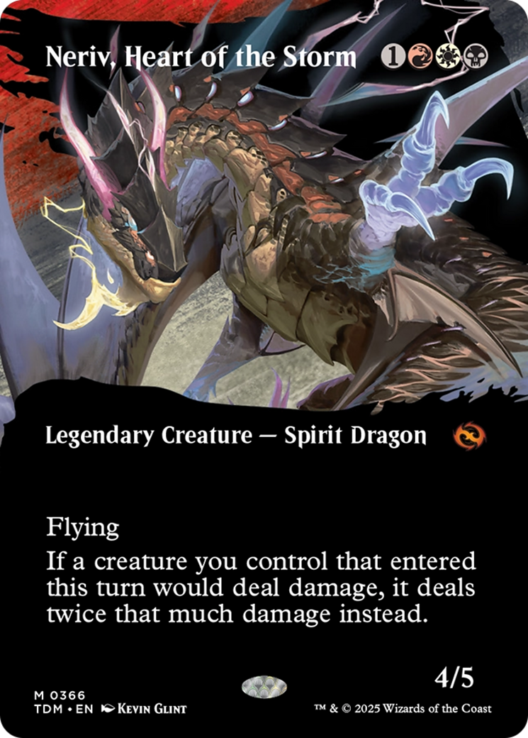 Neriv, Heart of the Storm (Borderless) [Tarkir: Dragonstorm] | Jomio and Rueliete's Cards and Comics