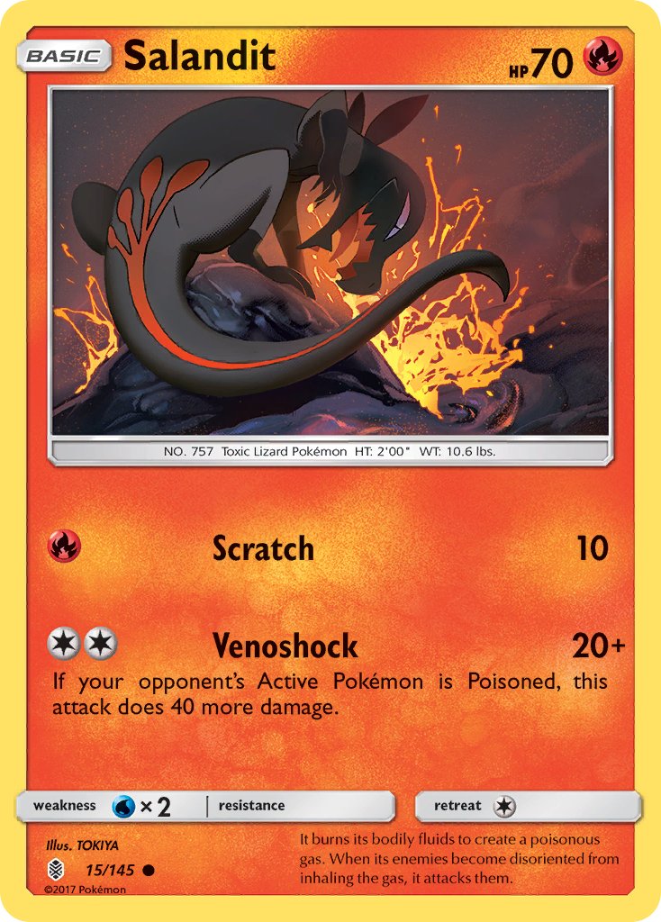 Salandit (15/145) [Sun & Moon: Guardians Rising] | Jomio and Rueliete's Cards and Comics