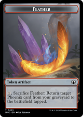 Feather // Servo Double-Sided Token [March of the Machine Commander Tokens] | Jomio and Rueliete's Cards and Comics